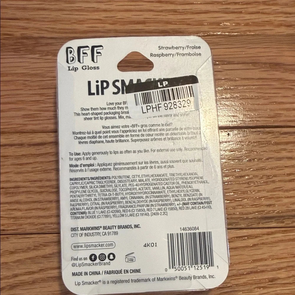 Lip Smacker BFF Lip Gloss Set - Strawberry & Raspberry